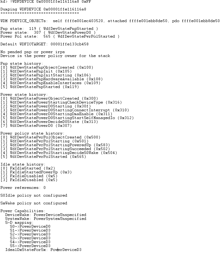 Figure 5 - Everything you always wanted to know about your WDFDEVICE