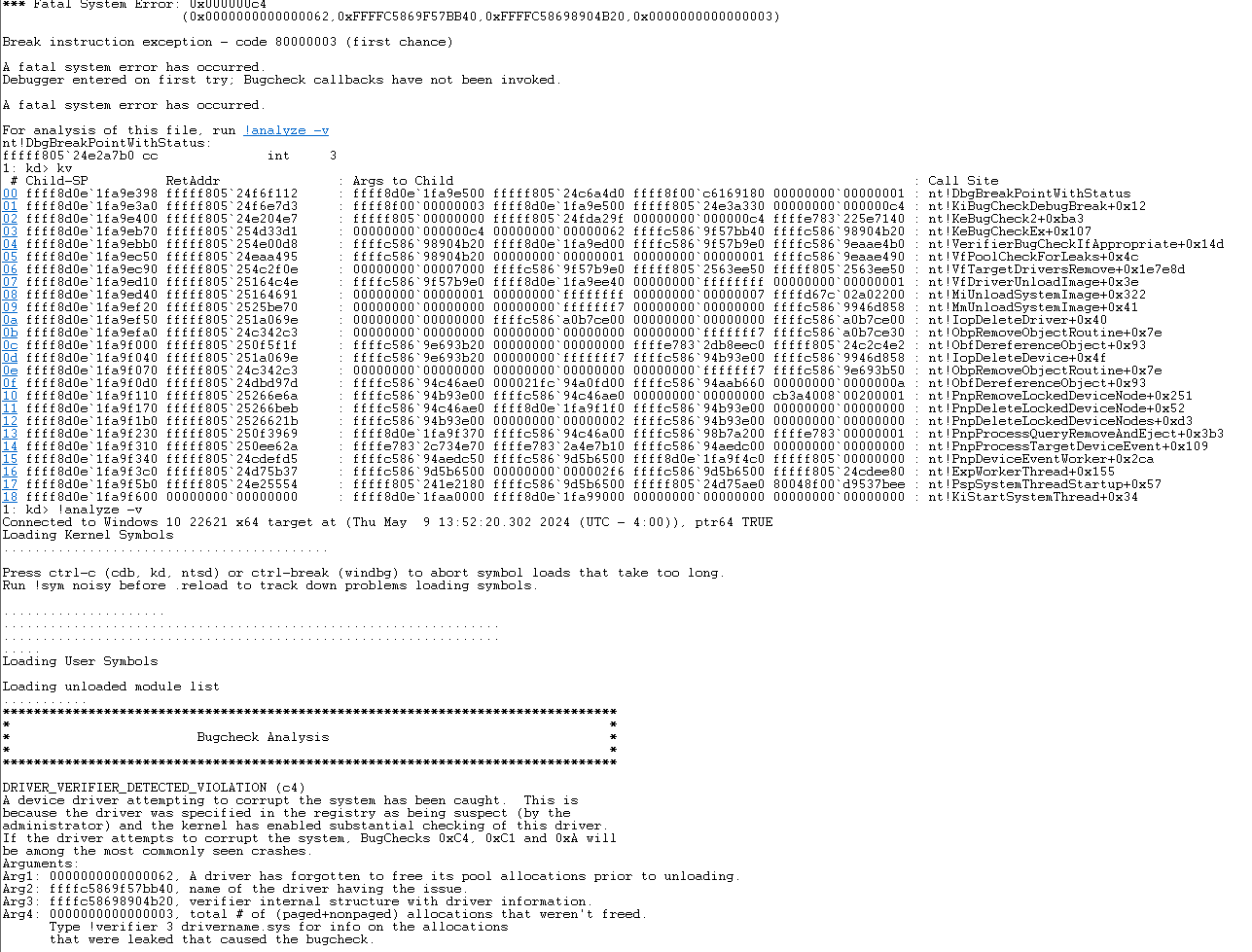 Big Bug in Driver Verifier == HUGE Problem for the Community (FIXED!) – OSR