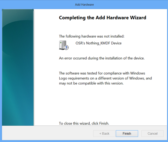 Figure 12 - Attestation Signing is NO Help on Down-Level Operating Systems